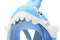 Atlantis Shark - Masque de plongée en apnée - Enfants - Bleu