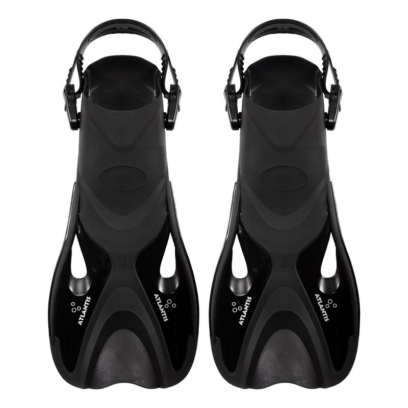 Dolphin - Zwemvliezen - Flippers - Verstelbare Hielstrap - Voor Zwemmen & Snorkelen - Volwassenen - Zwart