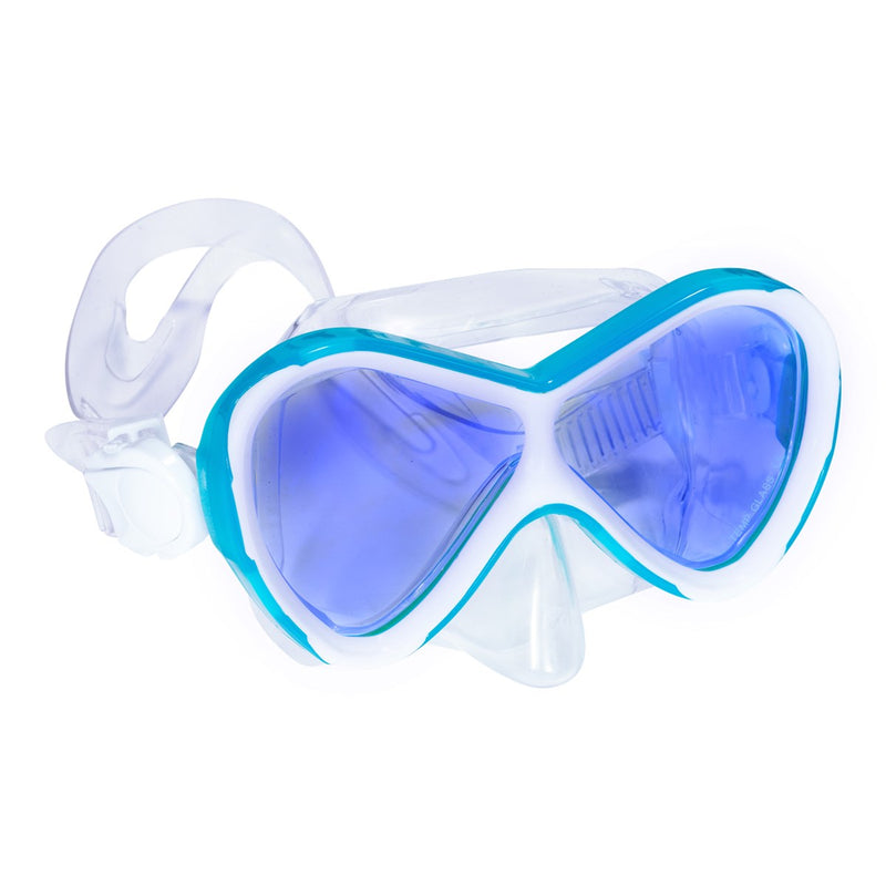 Abaco Combo - Snorkelset - Kinderen - Wit/Turquoise met UV lens