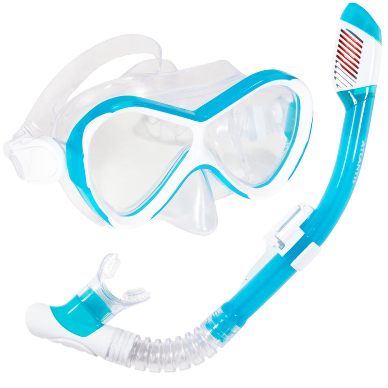 Abaco Combo - Snorkelset - Duikbril - Snorkel - Kinderen - Wit/Turquoise