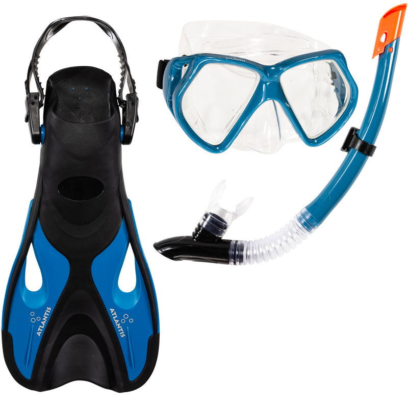 Andros Set - Snorkelset - Duikbril - Snorkel - Volwassenen - Blauw/Zwart