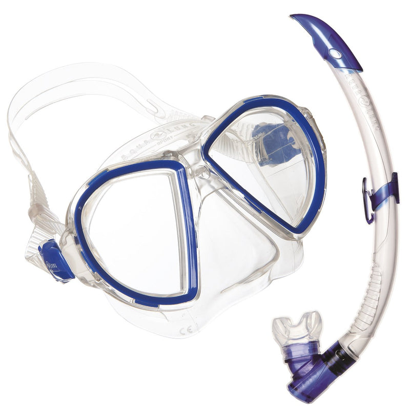 Duetto Midi LX + Airflex Purge Midi LX - Snorkelset - Volwassenen - Blauw