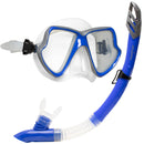 Java Combo - Snorkelset - Duikbril - Snorkel - Volwassenen - Blauw/Zilver