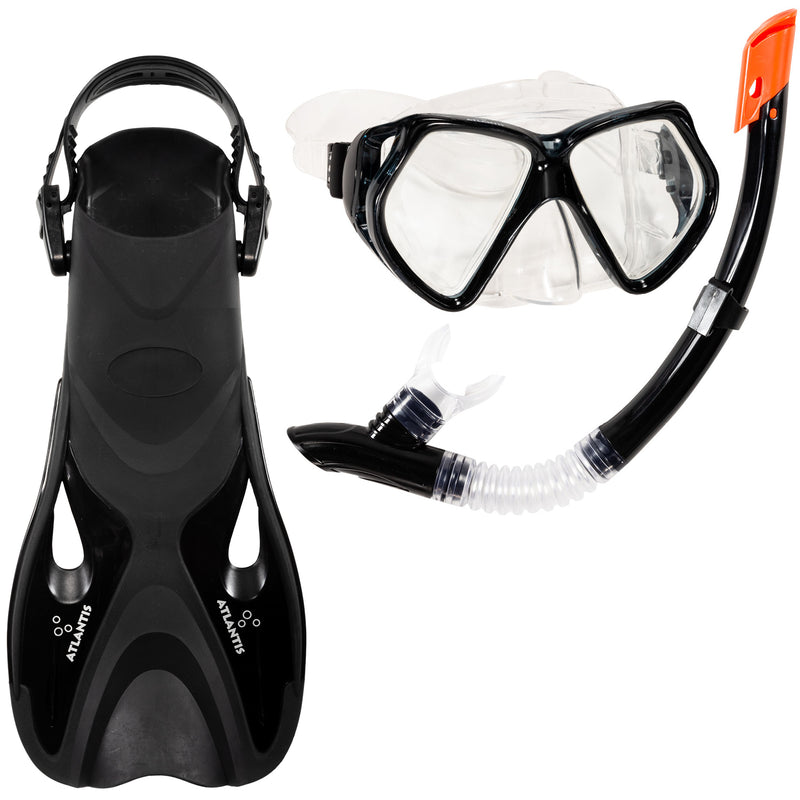 Andros Set - Snorkelset - Duikbril - Snorkel - Volwassenen - Zwart