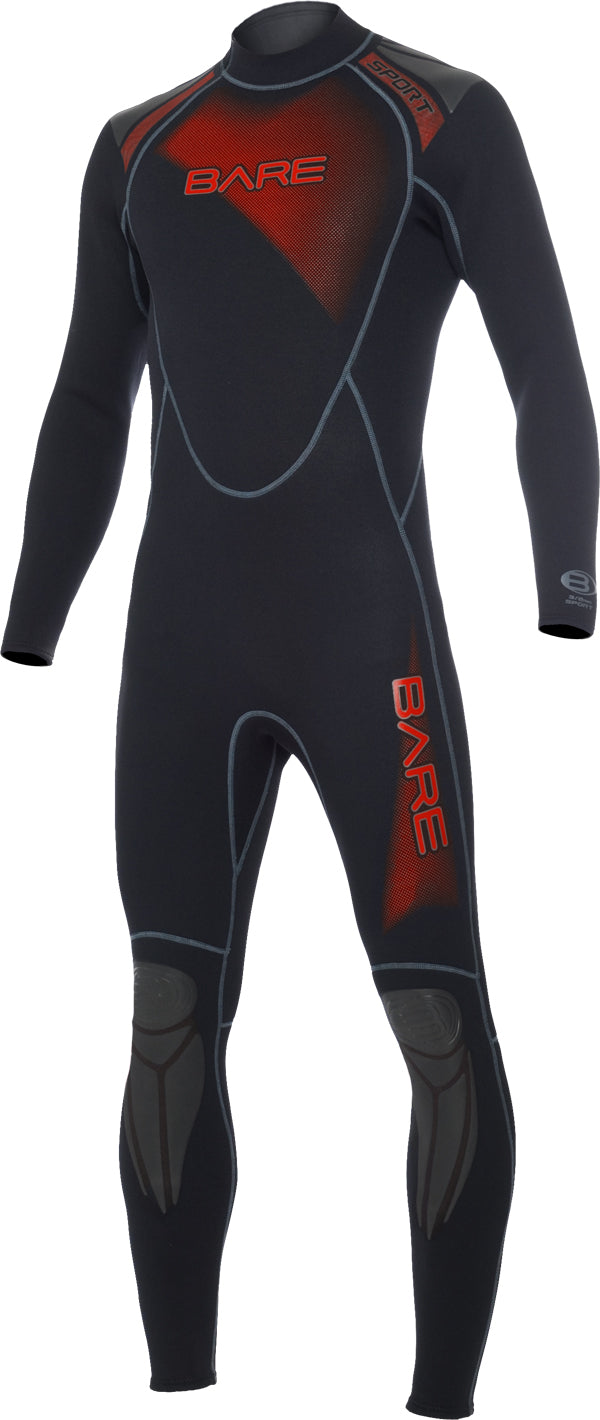 3/2mm Sport Full - Combinaison - Homme - Noir/Rouge