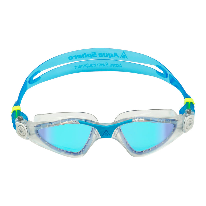 Kayenne - Zwembril - Volwassenen - Blue Titanium Mirrored Lens - Transparant/Turquoise