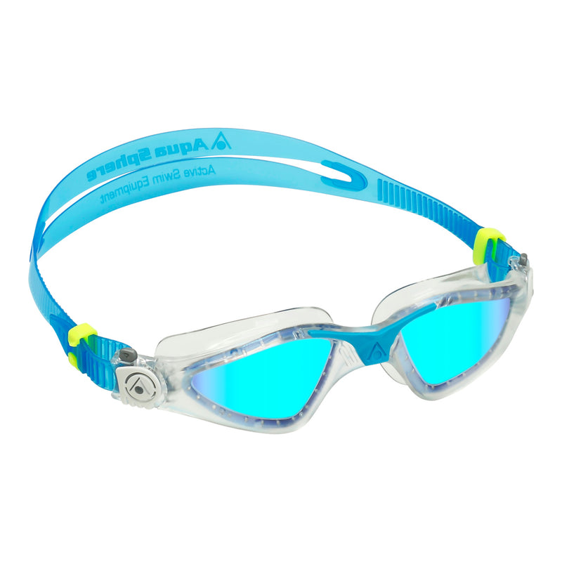 Kayenne - Zwembril - Volwassenen - Blue Titanium Mirrored Lens - Transparant/Turquoise