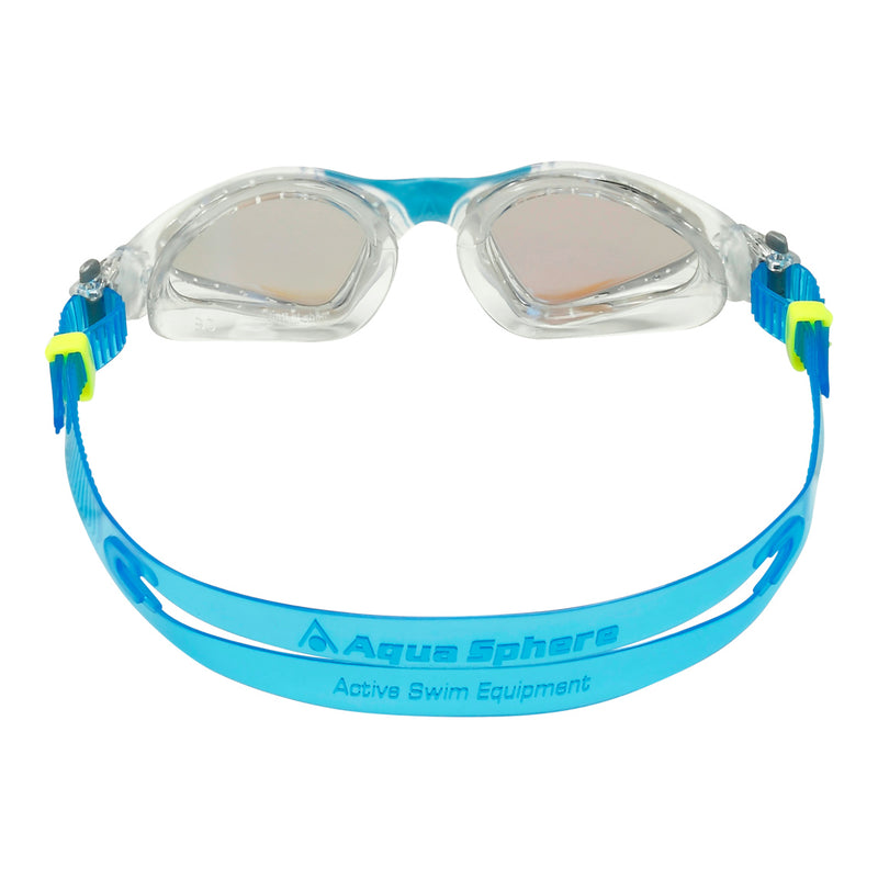 Kayenne - Zwembril - Volwassenen - Blue Titanium Mirrored Lens - Transparant/Turquoise