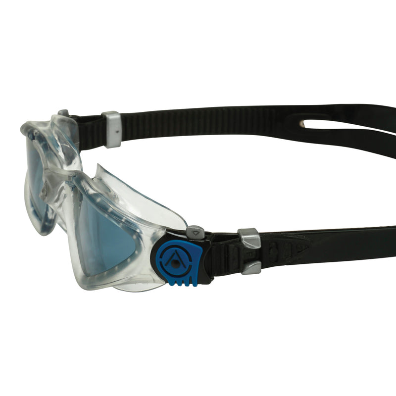 Kayenne - Lunettes de natation - Adultes - Verres foncés - Pétrole/Argent