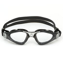 Kayenne - Lunettes de natation - Adultes - Verres transparents - Noir/Argent