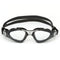 Kayenne - Lunettes de natation - Adultes - Verres transparents - Noir/Argent
