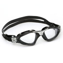 Kayenne - Lunettes de natation - Adultes - Verres transparents - Noir/Argent