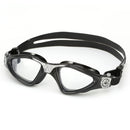 Kayenne - Lunettes de natation - Adultes - Verres transparents - Noir/Argent