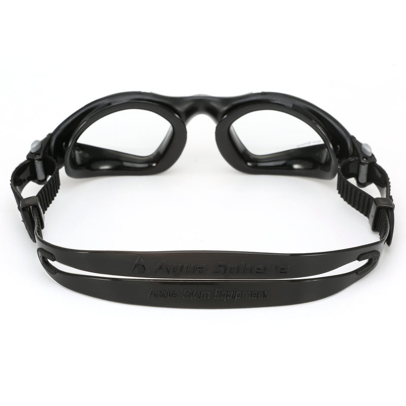 Kayenne - Lunettes de natation - Adultes - Verres transparents - Noir/Argent