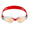 Kayenne - Lunettes de natation - Adultes - Verres miroir en titane irisé - Gris/Rouge