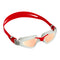 Kayenne - Lunettes de natation - Adultes - Verres miroir en titane irisé - Gris/Rouge