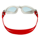 Kayenne - Lunettes de natation - Adultes - Verres miroir en titane irisé - Gris/Rouge