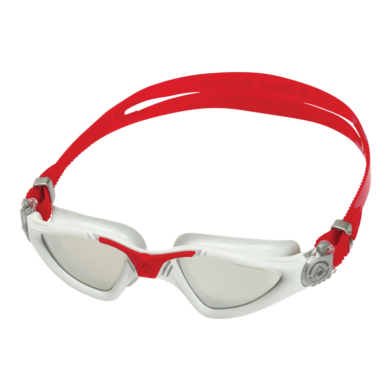 Kayenne - Zwembril - Volwassenen - Silver Titanium Mirrored Lens - Grijs/Rood