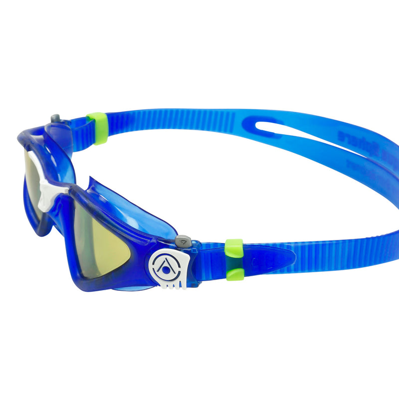 Kayenne - Lunettes de natation - Adultes - Verres polarisés verts - Bleu/Blanc