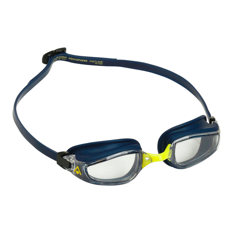 Fastlane - Zwembril - Volwassenen - Clear Lens - Blauw/Geel
