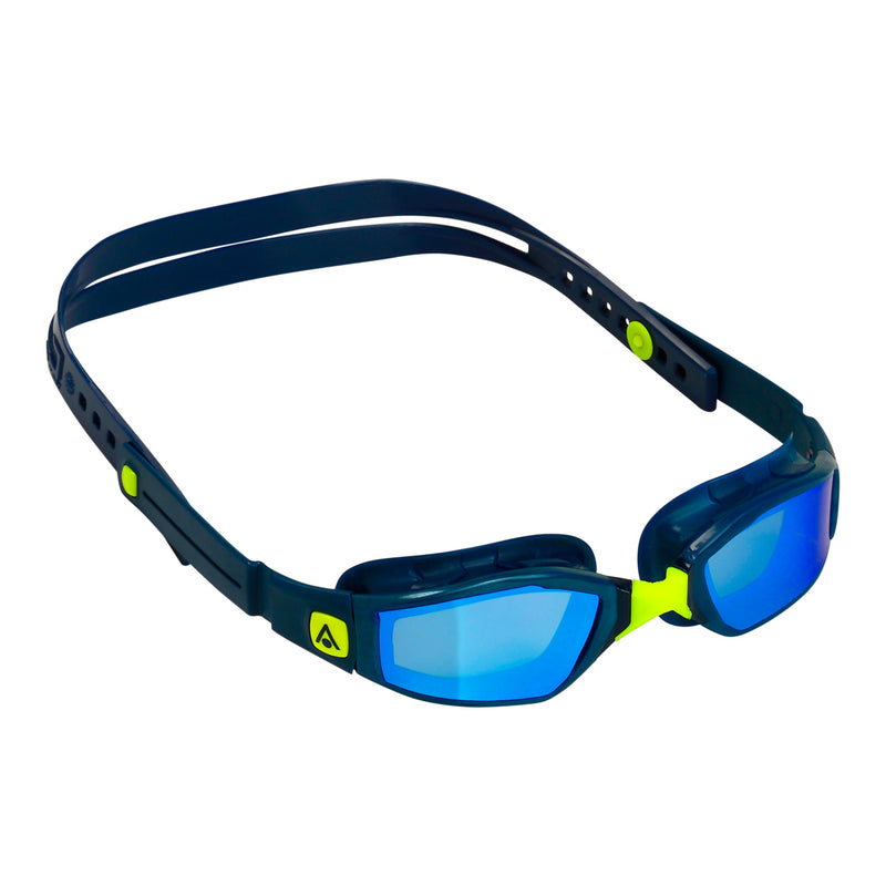 Ninja – Schwimmbrille – Erwachsene – Blaue verspiegelte Titanlinse – Blau