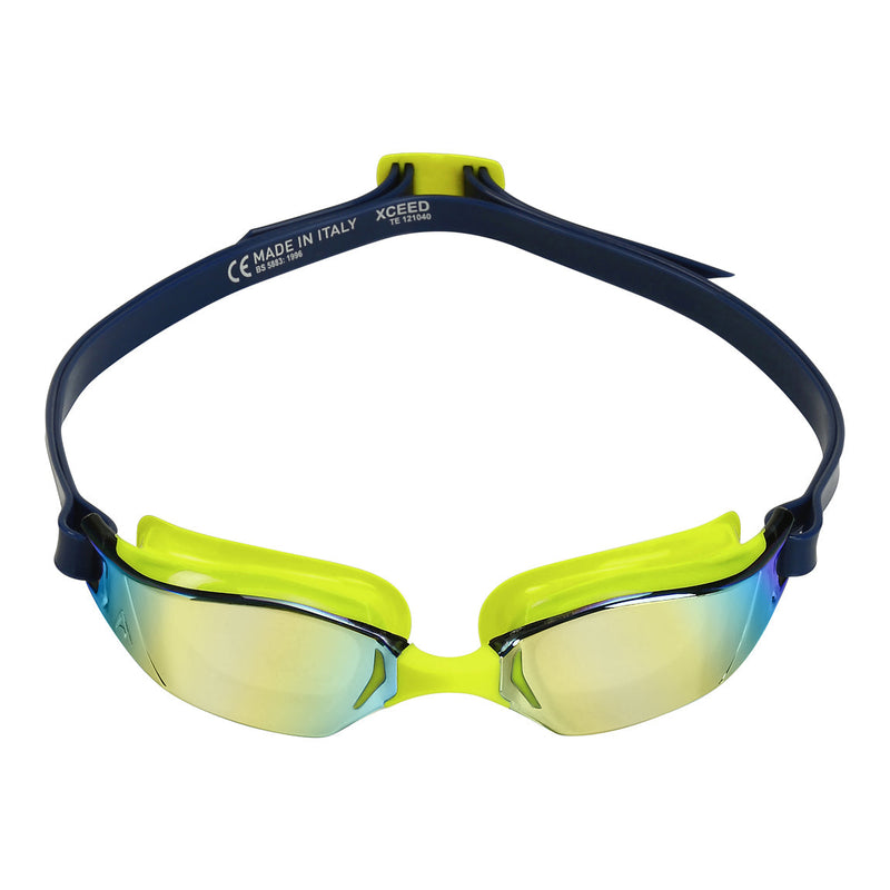 Xceed - Zwembril - Volwassenen - Yellow Titanium Mirrored Lens - Geel/Blauw
