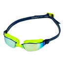 Xceed - Lunettes de natation - Adultes - Verres miroir en titane jaune - Jaune/Bleu