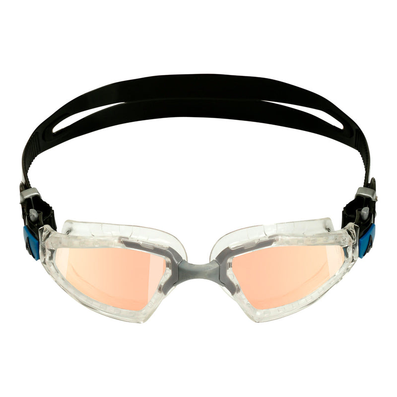 Kayenne Pro - Zwembril - Volwassenen - Iridescent Titanium Mirrored Lens - Transparant/Grijs