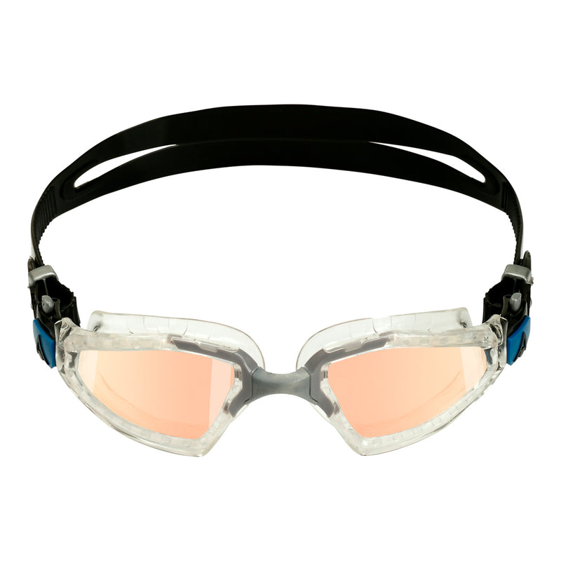 Kayenne Pro - Zwembril - Volwassenen - Iridescent Titanium Mirrored Lens - Transparant/Grijs