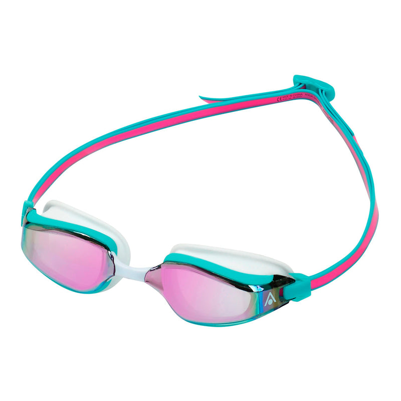 Fastlane - Zwembril - Volwassenen - Pink Titanium Mirrored Lens - Roze/Turquoise