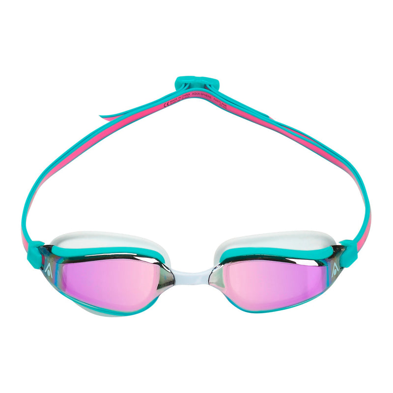 Fastlane - Zwembril - Volwassenen - Pink Titanium Mirrored Lens - Roze/Turquoise