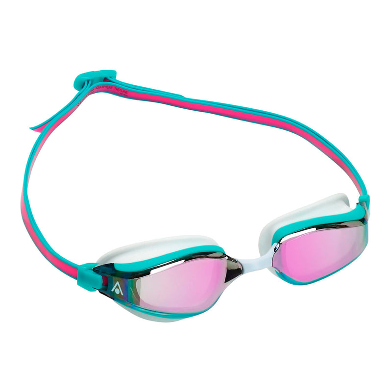 Fastlane - Zwembril - Volwassenen - Pink Titanium Mirrored Lens - Roze/Turquoise