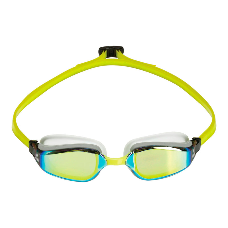 Fastlane - Zwembril - Volwassenen - Yellow Titanium Mirrored Lens - Wit/Geel