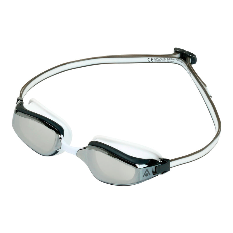 Fastlane - Zwembril - Volwassenen - Silver Titanium Mirrored Lens - Wit/Grijs