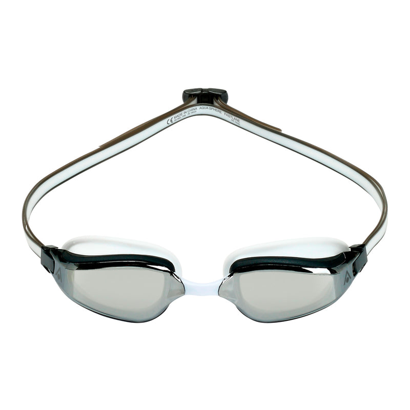 Fastlane - Zwembril - Volwassenen - Silver Titanium Mirrored Lens - Wit/Grijs