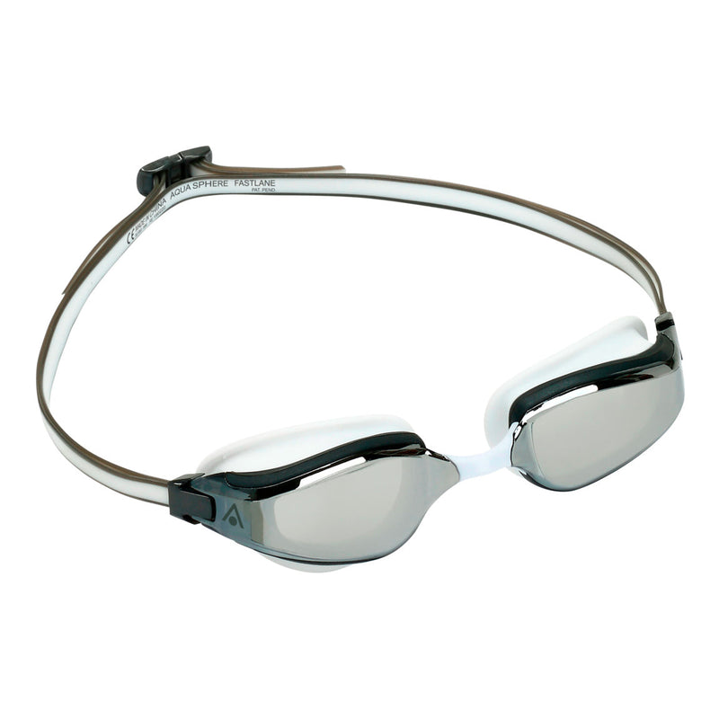 Fastlane - Zwembril - Volwassenen - Silver Titanium Mirrored Lens - Wit/Grijs