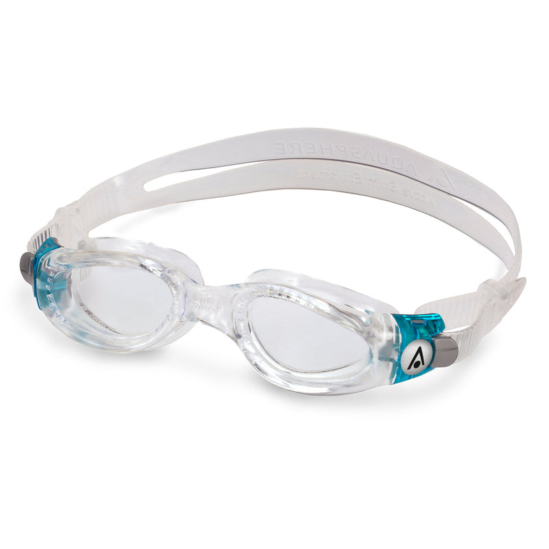 Kaiman Small - Zwembril - Volwassenen - Clear Lens - Transparant/Aqua