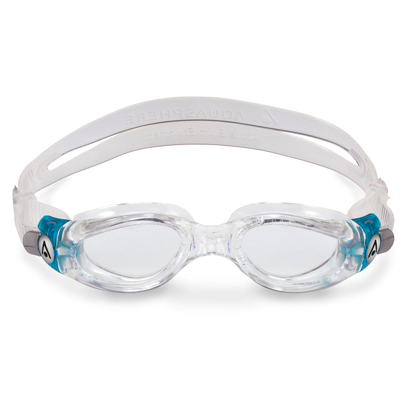 Kaiman Small - Zwembril - Volwassenen - Clear Lens - Transparant/Aqua