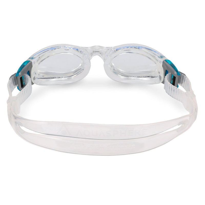 Kaiman Small - Zwembril - Volwassenen - Clear Lens - Transparant/Aqua