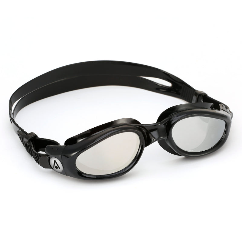 Kaiman - Zwembril - Volwassenen - Silver Titanium Mirrored Lens - Zwart