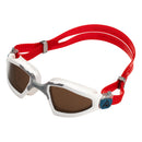 Kayenne Pro - Lunettes de natation - Adultes - Verres polarisés marron - Blanc/Gris