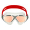Vista - Lunettes de natation - Adultes - Verres miroir en titane irisé - Blanc/Rouge