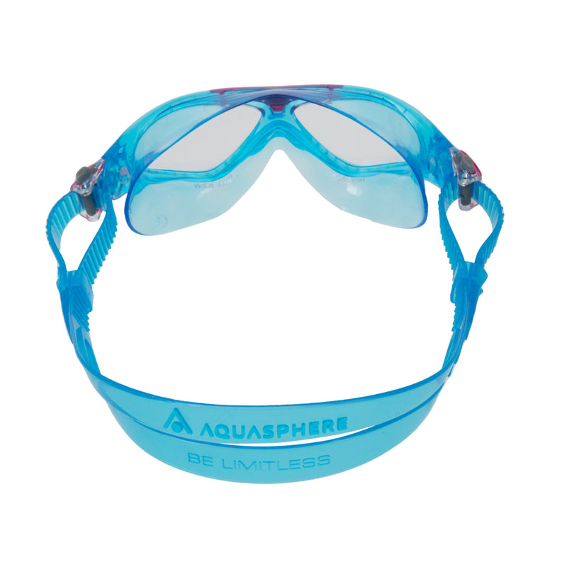 Vista Junior - Zwembril - Kinderen - Clear Lens - Turquoise/Roze