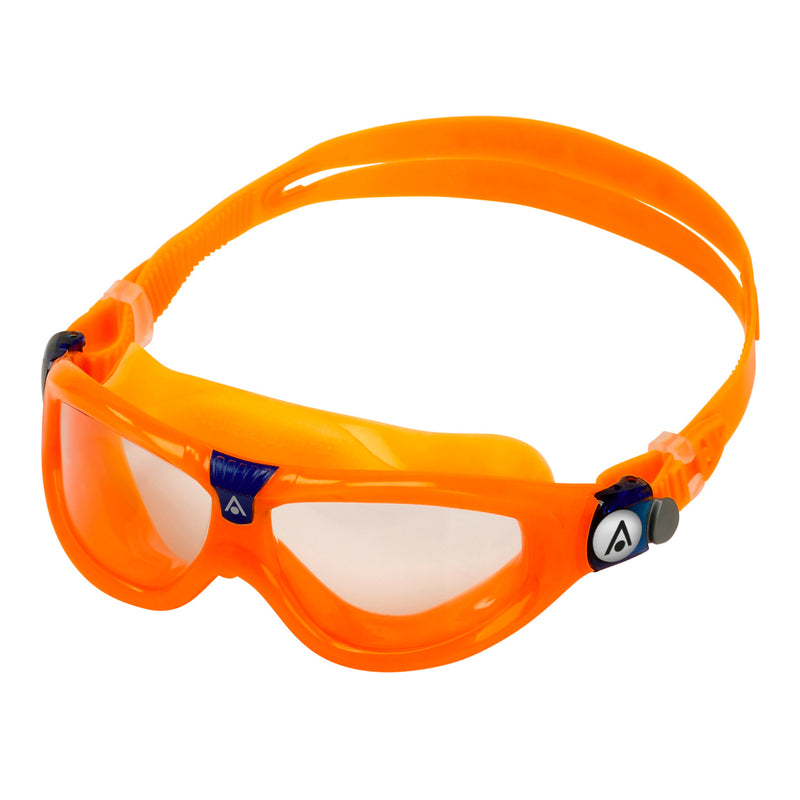 Seal Kid 2 - Zwembril - Kinderen - Clear Lens - Oranje/Blauw