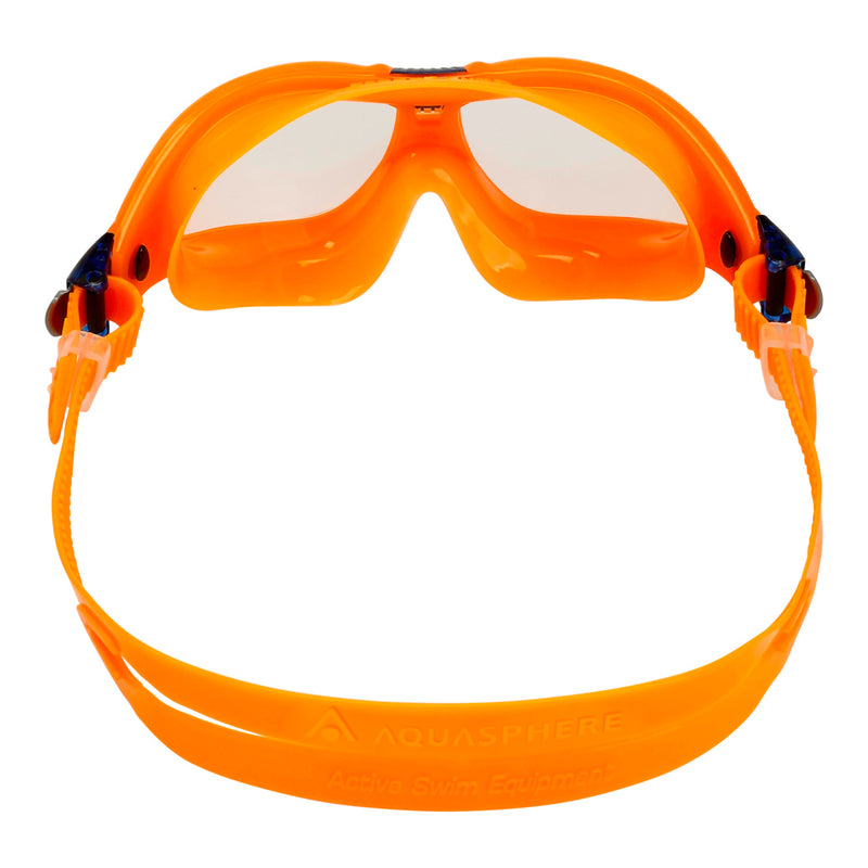 Seal Kid 2 - Zwembril - Kinderen - Clear Lens - Oranje/Blauw
