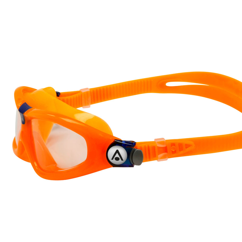Seal Kid 2 - Zwembril - Kinderen - Clear Lens - Oranje/Blauw