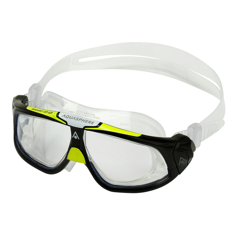 Seal 2.0 - Zwembril - Volwassenen - Clear Lens - Zwart/Grijs