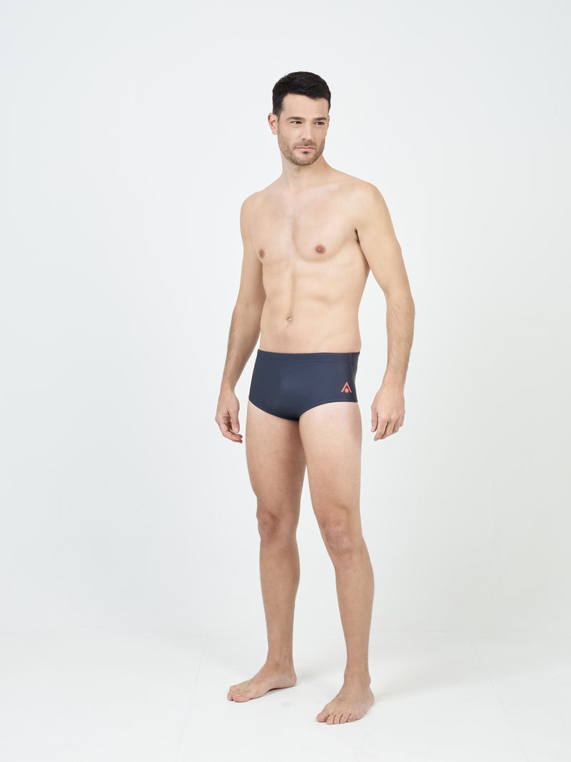 Essential Brief - Short de bain - Homme - Gris/Rouge