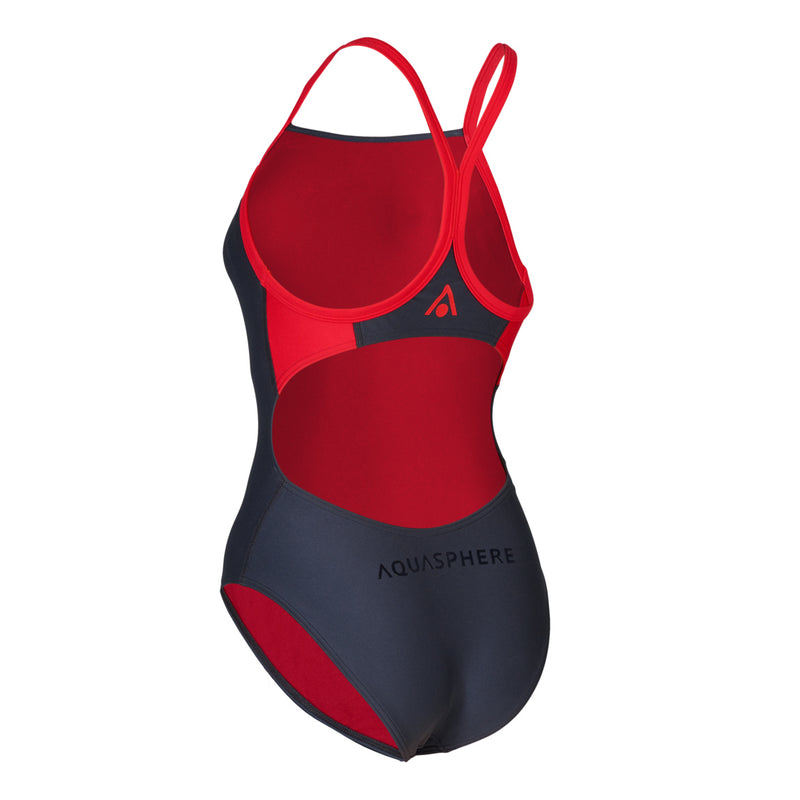 Essential Fly Back - Maillot de bain - Femme - Rouge/Gris