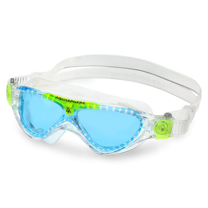 Vista Junior - Zwembril - Kinderen - Blue Lens - Transparant/Groen